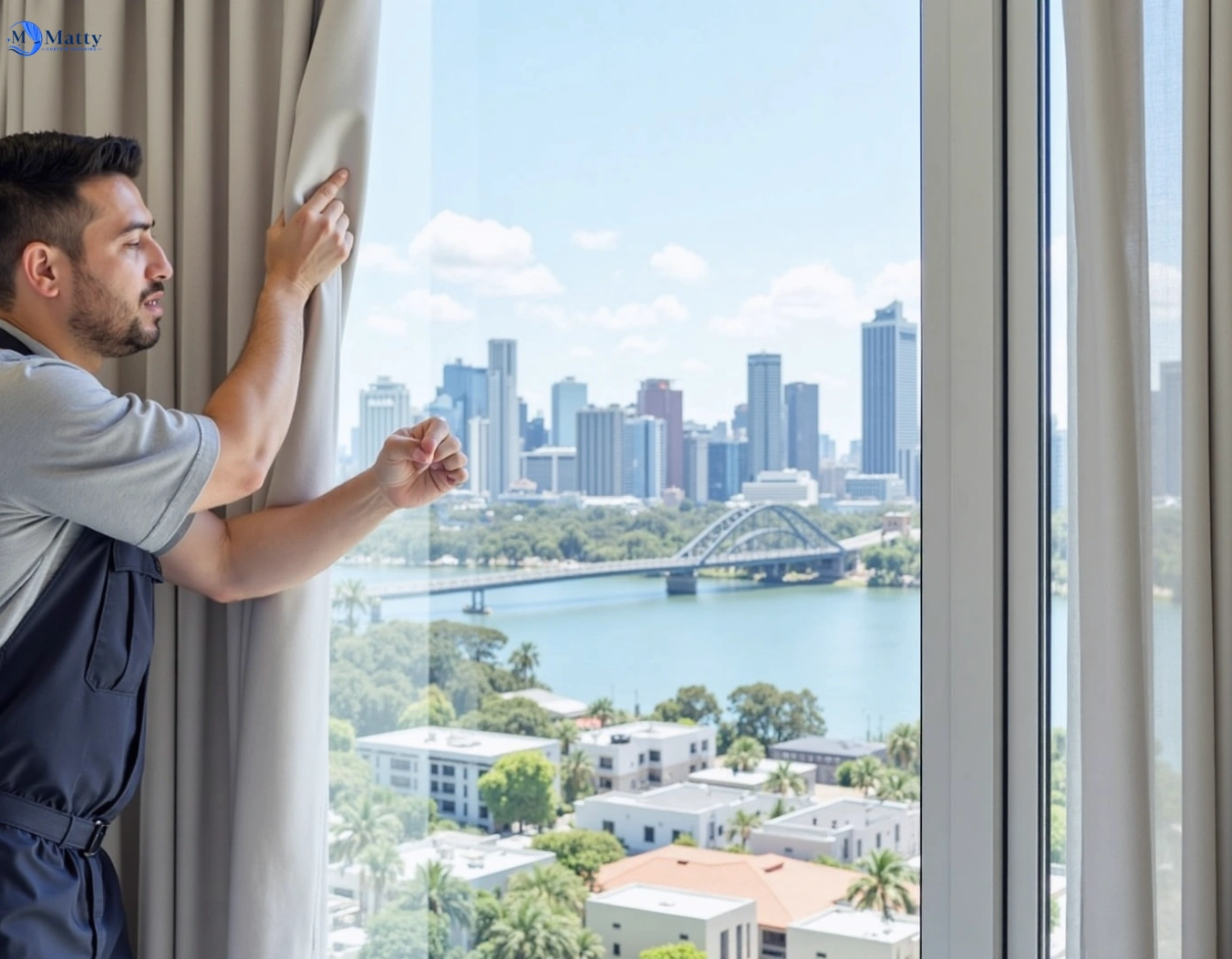 Professional curtain steam cleaning service cecil-park-nsw QLD by Matty Curtain Cleaning